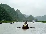 Pilgrim boats on the Yến River