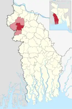 Location of Chuadanga Sadar