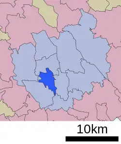 Location of Chūō-ku in Saitama