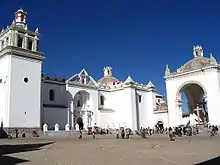 Copacabana's famous Basilica, Basilica of Our Lady of Copacabana.