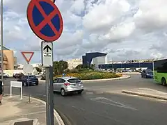 Left-hand traffic in Valletta, Malta