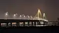 Clark Bridge at night; taken from the Ellis Island Bird Sanctuary, West Alton, Missouri.