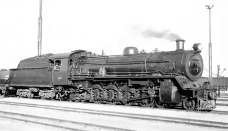 No. 1414 as built with Caprotti valve gear, Port Elizabeth c. 1940