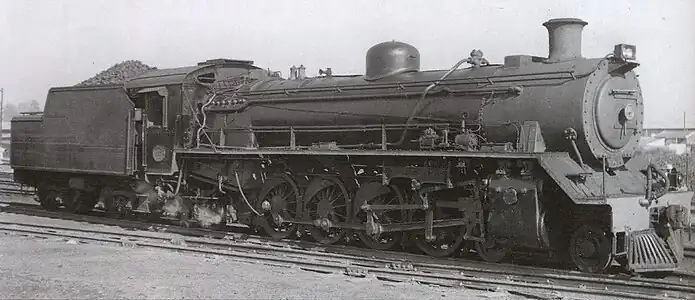 No. 1367, the only Class 19R, at work in Empangeni, Natal, c. 1966