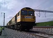 LGV Rhin-Rhône construction train in France (2010)