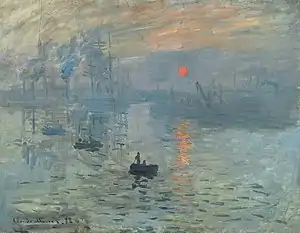 Claude Monet, 1872, Impression, soleil levant (Impression Sunrise) oil on canvas, 48 × 63 cm, Musée Marmottan Monet, Paris