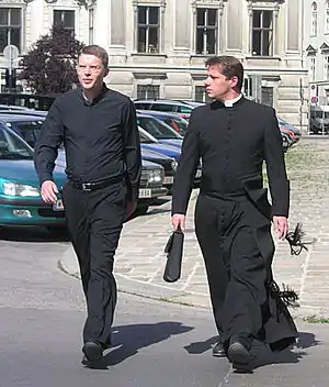 Clerical clothing worn by Catholic priests