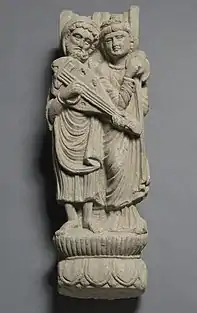 Cleveland Museum of Art, Lute in Pakistan, Gandhara, probably Butkara in Swat, Kushan Period (1st century-320)