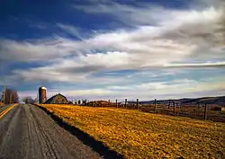 A country road in Clifford Township