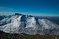 Càrn Mòr Dearg from Aonach Mòr showing the snow bowl that attracts off-piste snowsports enthusiasts