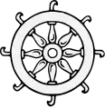 St. Catherine breaking wheel symbol