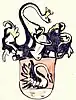 Possible, but bot proven coat of arms Op den Graeff as descendants of Herman op den Graeff (Heraldic representation by Matthias Laurenz Gräff based on the Krefeld Op den Graeff stained glass window from 1630)