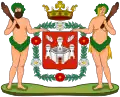 The city of Antwerp introduced supporters for its coat of arms during 1881, with a "wild woman" and a wild man