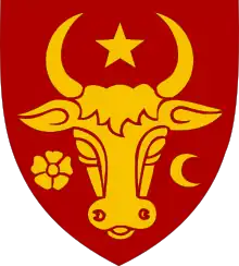 Reproduction of Moldavia coat of arms in Middle Ages