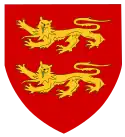 Coat of Arms: 2 Gold Lions on a Red Field