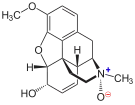 Chemical structure of codeine-N-oxide.