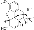 Chemical structure of codeine methylbromide.