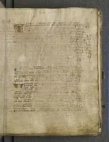 First page of the codex with lacunae in Romans 1:1-4