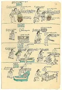 Folio 60 recto, Punishments and chores of children, ages 11 to 14