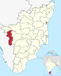 Location in Tamil Nadu