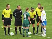 Coin toss against Kristine Lilly, 2010