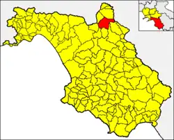 Colliano within the Province of Salerno