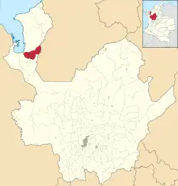 Location of the municipality and town of Apartadó in the Antioquia Department of Colombia