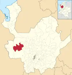 Location of the municipality and town of Frontino, Antioquia in the Antioquia Department of Colombia