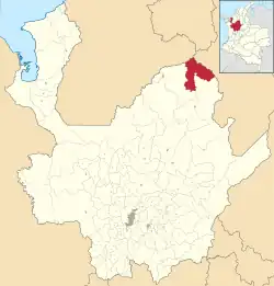 Location of the municipality and town of Nechí in the Antioquia Department of Colombia