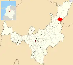 Location of the municipality and town of El Cocuy in the Boyacá Department of Colombia