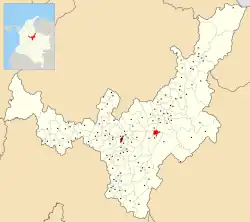 Location of the municipality and town of Iza in the Boyacá Department of Colombia