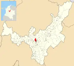 Location of the municipality and town of Motavita in the Boyacá Department of Colombia