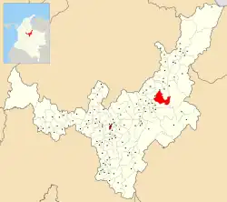 Location of the municipality and town of Tasco in the Boyacá Department of Colombia