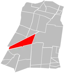 Location of Colonia Juárez (in red) within Cuauhtémoc borough