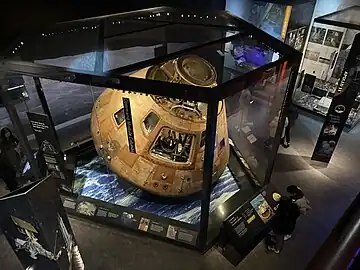 Columbia Module in its new exhibit on display at the Air and Space Museum in Washington D.C.