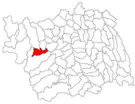 Location in Bacău County