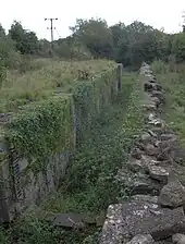 Derelict lock on the Somerset Coal Canal next to Caisson House