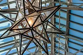 Close-up of the Como Conservatory Star inside the building