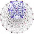 3{3}3{4}2,  or , has 72 vertices, 216 3-edges, and 54 vertices, with one face highlighted blue.