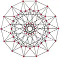 (14 14 11)(3),  has 56 vertices, 168 edges and 84 square faces, seen in this 14-gonal projection.