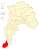 Map of the Santo Domingo commune in Valparaíso Region