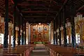 Interior of the wooden church at Concepcion, Santa Cruz, Bolivia