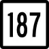 Route 187 marker