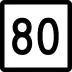 Route 80 marker