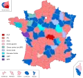 Party affiliation of the General Council Presidents of the various departments in the elections of 2008