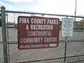 Signs in front of the Continental Community Center