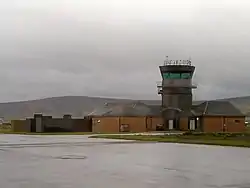 The control tower at former RAF Machrihanish in 2006