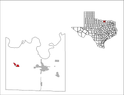 Location in Cooke County