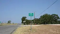 Westbound on US 183 / FM 113 entering Cool, August 2006