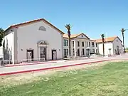 Historic  Coolidge High School built in 1939 and NRHP eligible. The building now houses the offices of the Coolidge Unified School District No. 21.